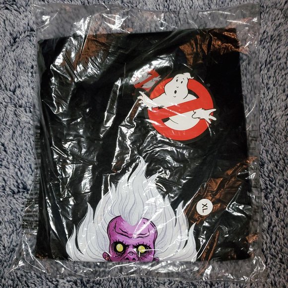 Vixen by Micheline Pitt GHOSTBUSTERS Retro Library Ghost Raglan T-Shirt, Size XL - Picture 2 of 3